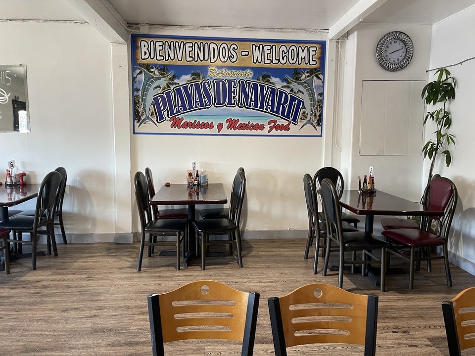Front view of a Mexican restaurant on Garvey Avenue.